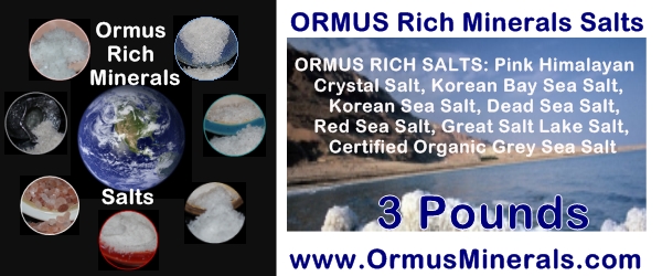 7 Rich Ormus Minerals Salts Combinations 3 lb